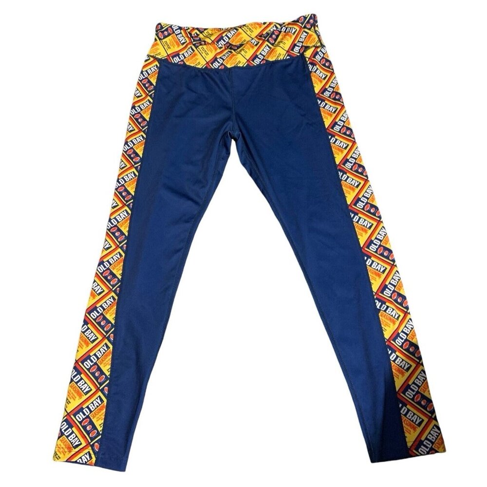 Route One Apparel Old Bay Multiple Cans Yoga Leggings Size Large